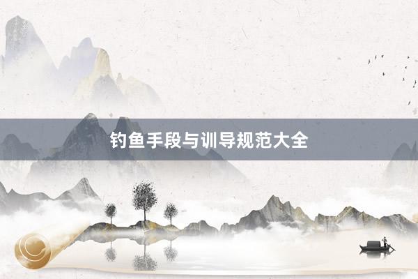 钓鱼手段与训导规范大全